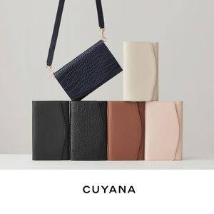 Cuyana Convertible Clutch Tri-Fold Leather Wallet